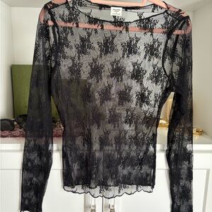 Elegant Black Lace Top